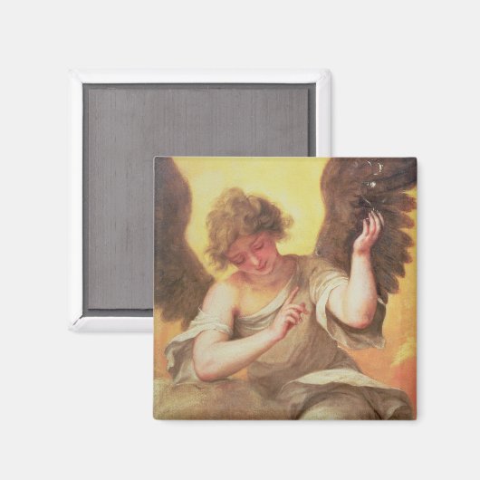 Een engel met een glazen fles magneet (Voorkant / Achterkant)