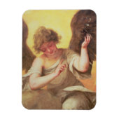 Een engel met een glazen fles magneet (Verticaal)