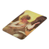 Een engel met een glazen fles magneet (Linkerzijde)