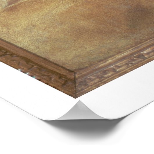 Een engel met een glazen fles poster (Hoek)