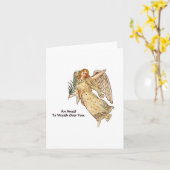 Een engel om over je te waken. kaart (Gele Bloem)