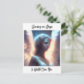 Een engel sturen om over je te waken briefkaart (Staand voorkant)