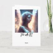 Een engel sturen om over je te waken kaart (Achterkant)