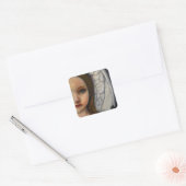 Een engel sturen om over je te waken vierkante sticker (Envelop)