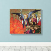 Een engel uit de 'Coronation of the Virgin' Canvas Afdruk (Insitu (Houten vloer))