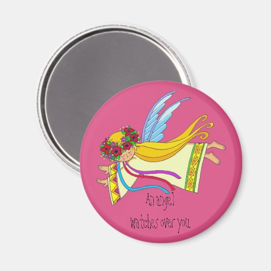 Een engel waakt over je magneet (Voorkant / Achterkant)