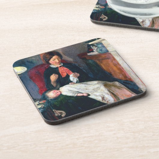 Een Engels Fireside van 1854-5 Onderzetter (Linkerzijde)