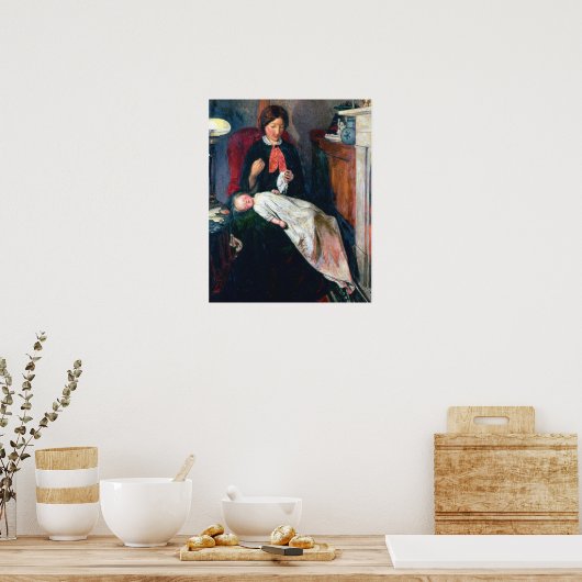 Een Engels Fireside van 1854-5 Poster (Keuken)