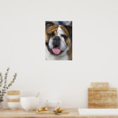 Een Engelse buldog in België. Poster (Keuken)