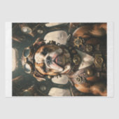 Een Engelse buldog steampunk-vliegenier Tissuepapi Tissuepapier (Voorkant)