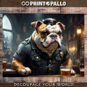 Een Engelse bulldog agent in een Chicago pub uit 1 Tissuepapier