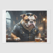 Een Engelse bulldog-agent in een pub in Chicago in Tissuepapier (Voorkant)