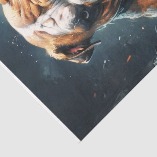 Een Engelse bulldog boxeur Tissuepapier (Detail)