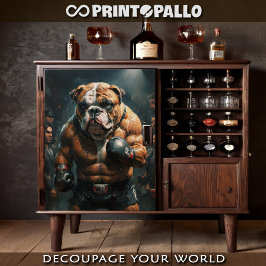 Een Engelse bulldog boxeur Tissuepapier