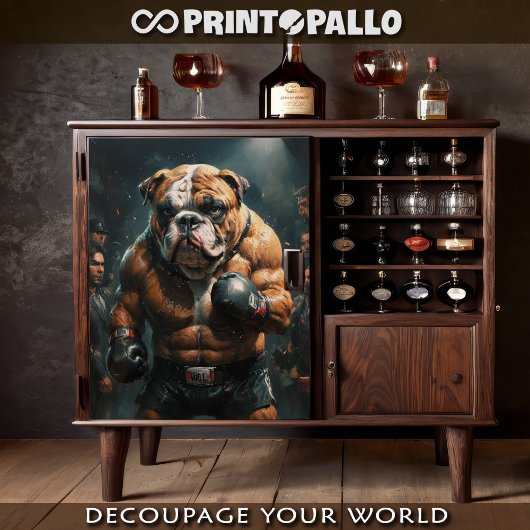 Een Engelse bulldog boxeur Tissuepapier