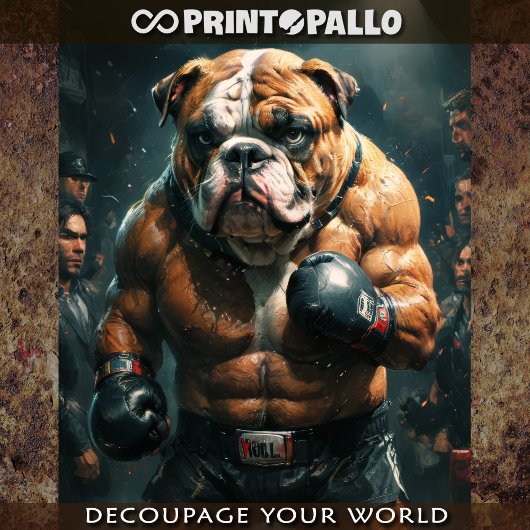 Een Engelse bulldog boxeur Tissuepapier