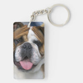 Een engelse bulldog in België. Sleutelhanger (achterkant)