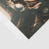 Een Engelse bulldog steampunk vliegenier Tissue Pa Tissuepapier (Detail)