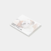 Een Engelse bulledog-puppy met een bulledog Post-it® Notes (Schuin)