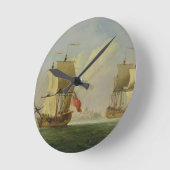 Een Engelse Sloop en een Frigate in a Light Breeze Ronde Klok (Hoek)
