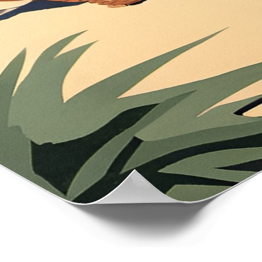 Een Engelse zonnebadprint Poster (Hoek)