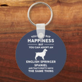Een Engelstalige Springer-Spanjaard geluk aannemen Sleutelhanger (Voorkant)