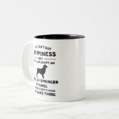 Een Engelstalige Springer-Spanjaard geluk aannemen Tweekleurige Koffiemok (Voorkant links)