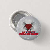 Een Engelstalige Stole my Heart Ronde Button 3,2 Cm (Voorkant /achterkant)
