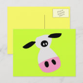 Een enkel Koe Briefkaart (Voorkant / Achterkant)