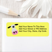 Een enkel Koe Etiket (Insitu)