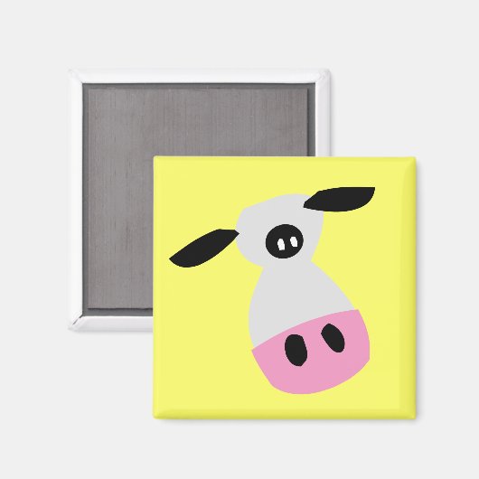Een enkel Koe Magneet (Voorkant / Achterkant)