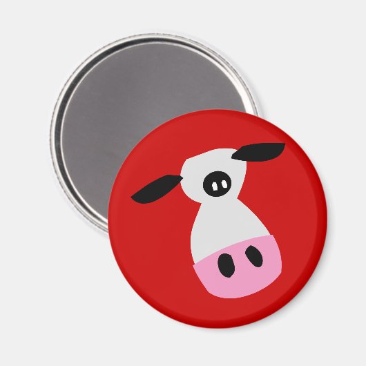 Een enkel Koe Magneet (Voorkant / Achterkant)