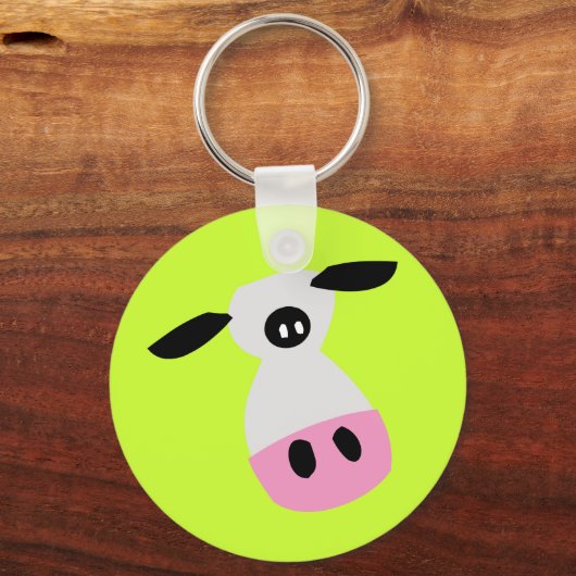 Een enkel Koe Sleutelhanger (Voorkant)
