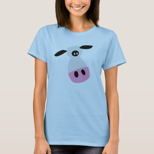 Een enkel Koe T-shirt (Voorkant)