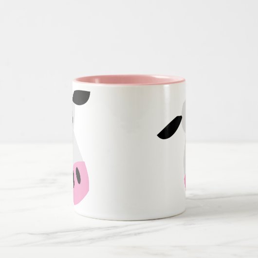 Een enkel Koe Tweekleurige Koffiemok (Center)