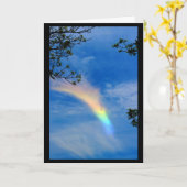 Een enkel Nota om Uw Dag met een Regenboog op te Kaart (Gele Bloem)