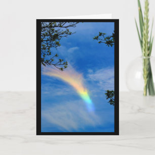 Een enkel Nota om Uw Dag met een Regenboog op te Kaart