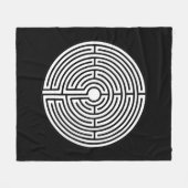 Een enkel Rondschrijven van het Labyrint Fleece Deken (Voorkant (Horizontaal))