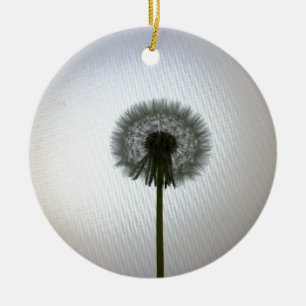 Een enkele Dandelion tegen een witte achtergrond Keramisch Ornament