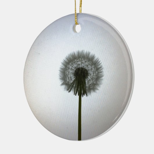 Een enkele Dandelion tegen een witte achtergrond Keramisch Ornament (Links)