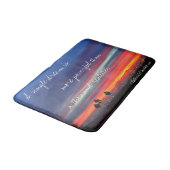 Een enkele droom citaat Sinaasappel Blauw Zonsonde Badmat (Gekanteld)