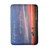 Een enkele droom citaat Sinaasappel Blauw Zonsonde Badmat (Voorkant Verticaal)