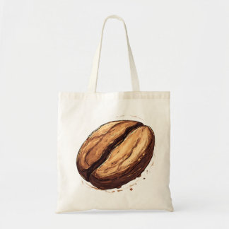 Een Enkele Geïsoleerde Koffieboon Tote Bag