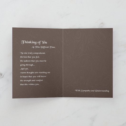 een enkele kaart van leven en diepste sympathie (Binnen)