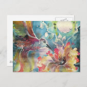 Een enkele kolibrie briefkaart (Voorkant / Achterkant)