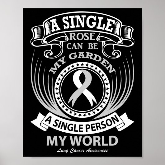 Een enkele persoon kan mijn wereld longkanker zijn poster (Voorkant)