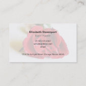 Een enkele Red Rose minimalistische elegante evene Visitekaartje (Achterkant)