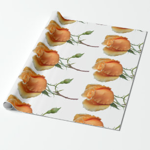 Een enkele roos gesneden cadeaupapier