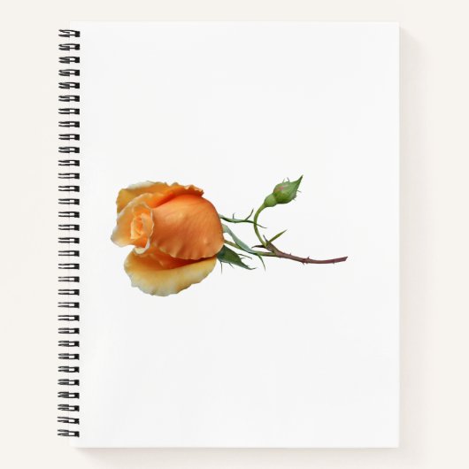 Een enkele roos gesneden notitieboek (Voorkant)