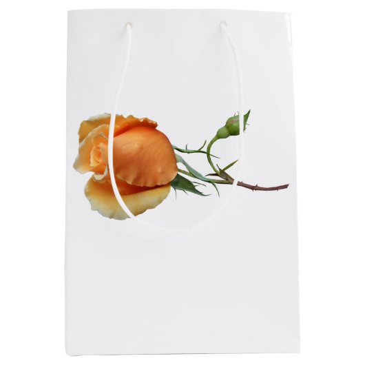 Een enkele roos stek medium cadeauzakje (Voorkant)